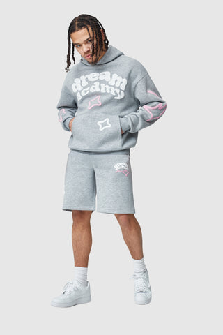 Dream Acdmy Hood Twinset - Grey Marl