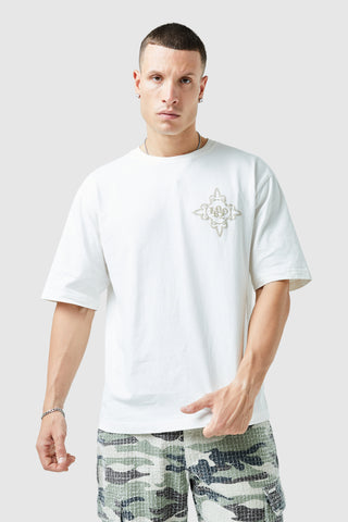 Icon Tee - White/Beige