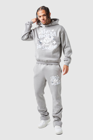 World Is Yours Tracksuit - Steel Grey