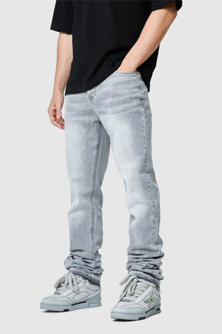 Stacked Jean - Light Grey