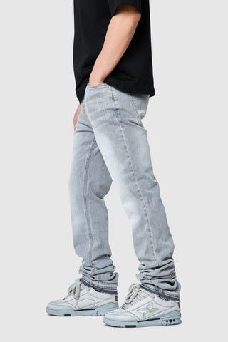 Stacked Jean - Light Grey
