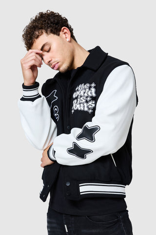 World Is Yours Varsity - Black/Off White