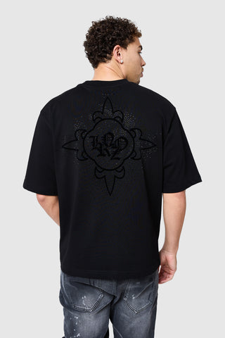 Icon Diamante Tee - Black
