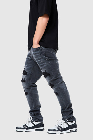 Diamante Dillon Jean - Charcoal