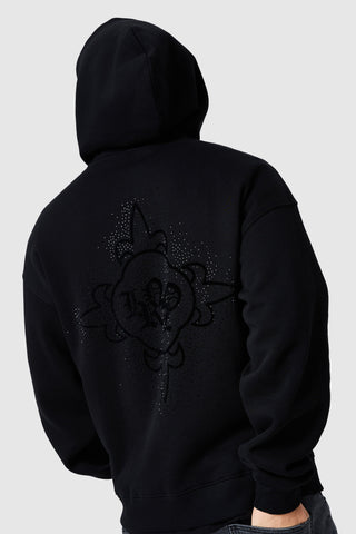 Icon Diamante Hood - Black