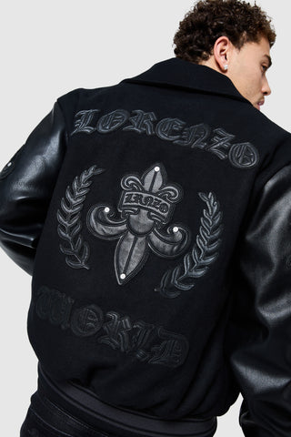 Icon Varsity Jacket - Black
