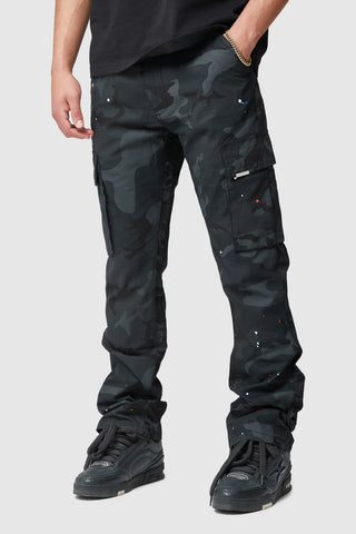 General Cargo Flare Pant - Black Camo
