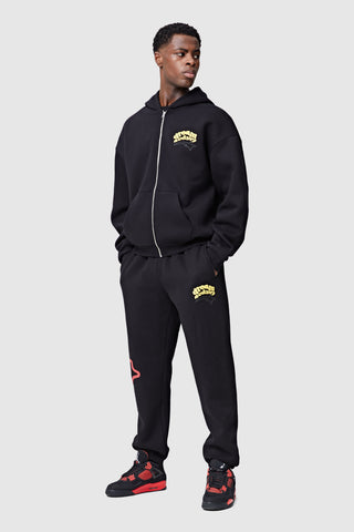 Dream Acdmy Zip Tracksuit - Black/Yellow/Red