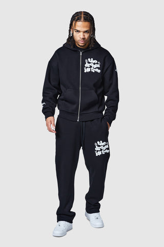 Dream Is Free 2.0 Zip Tracksuit - Black