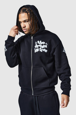 Dream Is Free 2.0 Zip Hood - Black