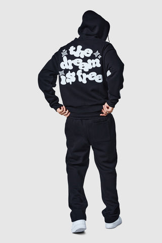 Dream Is Free 2.0 Zip Tracksuit - Black