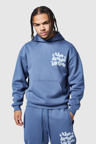 Dream Is Free 2.0 Hood - Petrol Blue