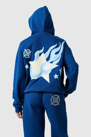 Womens Shoot For The Stars Hood - Ocean Navy