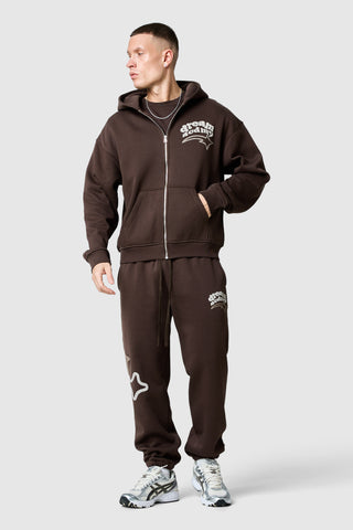 Dream Acdmy Zip Hood Tracksuit- Rich Brown