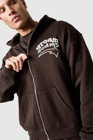 Dream Acdmy Zip Hood - Rich Brown