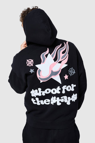 Shoot For The Stars Hood - Black