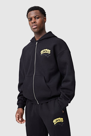 Dream Acdmy Zip Hood - Black/Yellow/Red