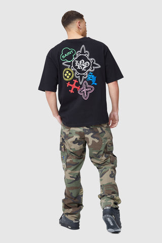 General Distress Cargo Pant - Camo