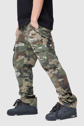 General Distress Cargo Pant - Camo