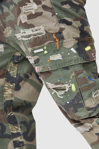 General Distress Cargo Pant - Camo